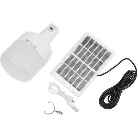 Ampoule Solaire Portable Rechargeable LED 2000mAh 6V pour Tente de Camping et Maison (1/5)