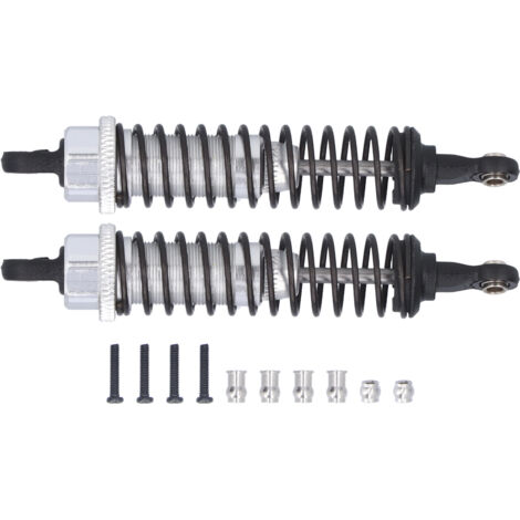 2 Pièces Amortisseurs Aluminium 80mm pour TRAXXAS SLASH 2WD, Pièces Amélioration Voiture RC, Argenté (1/5)