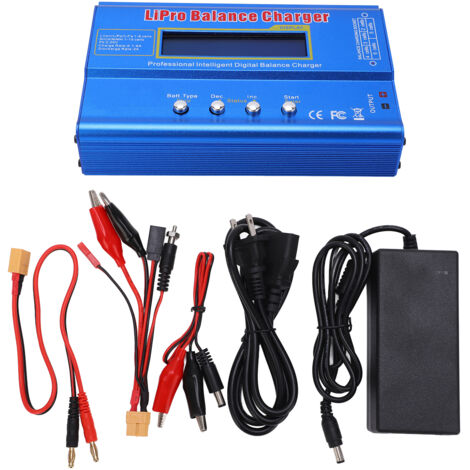Chargeur Équilibreur Multifonction 80W B6 avec Connecteur XT60, 100‑240V Prise US pour Modèles Avions (1/5)
