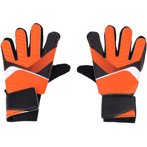 Gants de gardien de but enfants antidérapants en latex orange taille S (1/5)