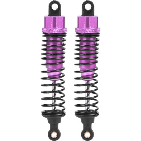 2 pièces Amortisseurs Métalliques 1/10 pour Voiture RC HSP, Accessoires de Suspension Violet 85MM (1/5)