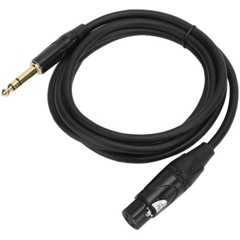 Câble Microphone XLR Femelle vers Jack 6.35mm pour Signal Équilibré - JD6002, 2m / 6.6ft (1/5)