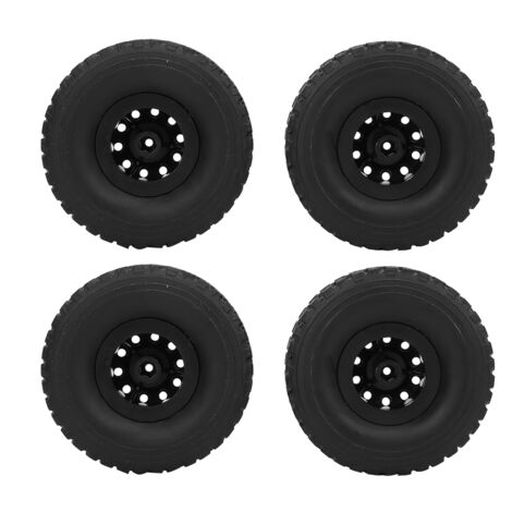 Pneu Antiwear Noir en Caoutchouc pour Camion Militaire WPL C-34 1/16 4x4 (1/5)
