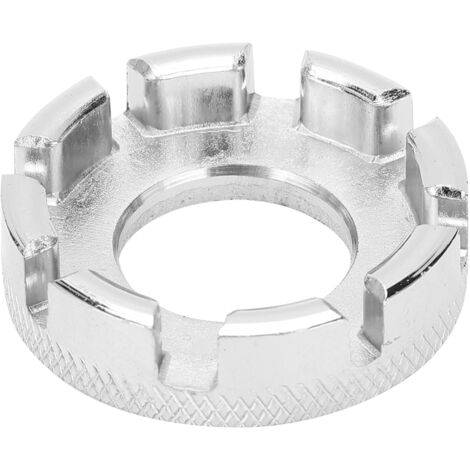 Clé à rayons 8 voies pour vélo, outil de réparation et d'ajustage de roues, clé pour écrous de rayons en argent (1/5)