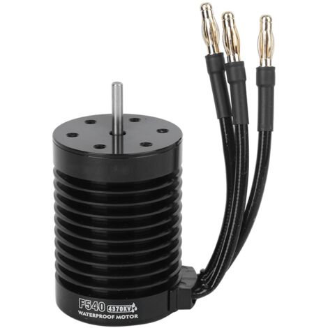Accessoire Moteur Sans Balais 4 Pôles Étanche F540 pour Voiture RC 1/10 (Noir, 4370KV) (1/5)