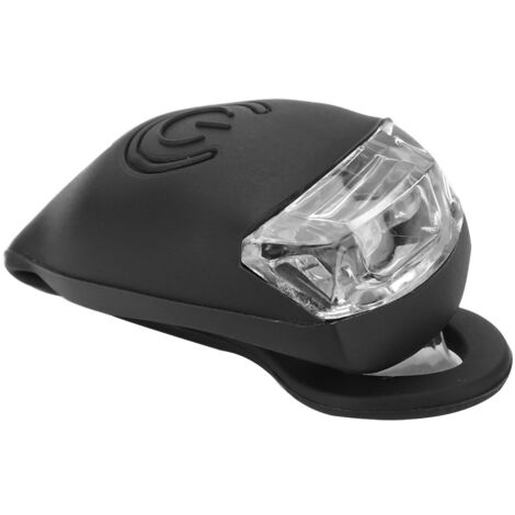 Phare LED Silicone Grenouille pour Vélo, Éclairage Avant/Arrière Étanche, Lampe Clignotante Sécurité Noir (1/5)