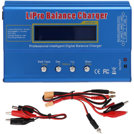Chargeur d'équilibrage 80W en alliage d'aluminium pour hélicoptère RC, compact et multifonctionnel. (1/5)