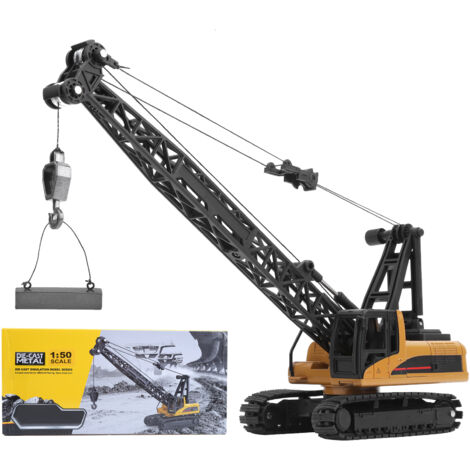 Modèle de Grue d'Ingénierie 1:50 en Alliage, Jouet Statique Véhicule de Construction pour Enfants (1/5)