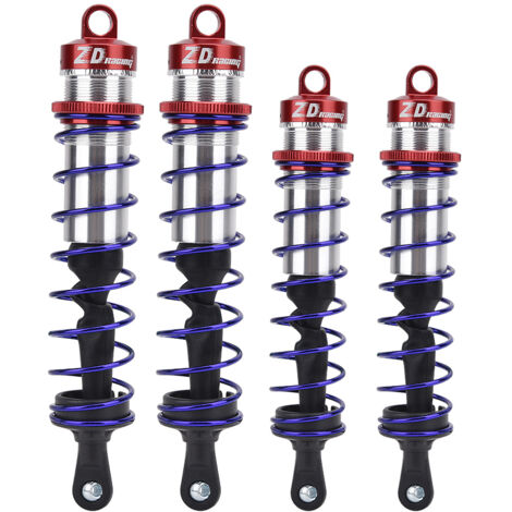 Amortisseurs avant et arrière métalliques réglables pour voiture RC 1/8 (rouge) - 2 pièces chaque (1/5)