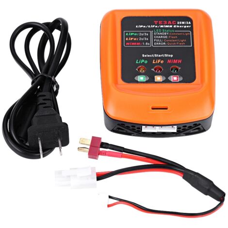 Chargeur Équilibré 25W 3A pour Batterie LiPo LiFe 2S/3S 1-8S NiMh - Accessoire Télécommande (1/5)
