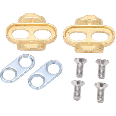 1 Paire de Plaquettes de Pédale Vélo en Cuivre, Plaque de Verrouillage pour Pédales, Accessoires Améliorés pour Vélo (1/5)