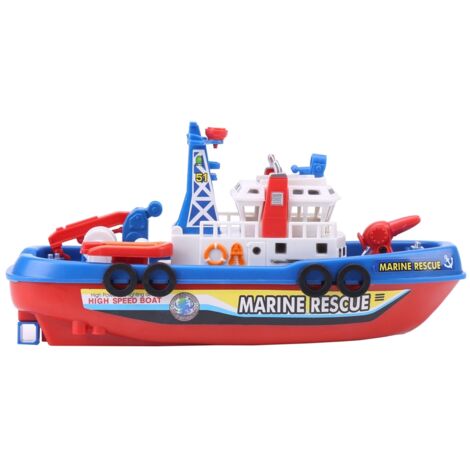 Bateau-pompier jouet pour enfants avec jet d'eau, sons et lumières clignotantes (1/5)