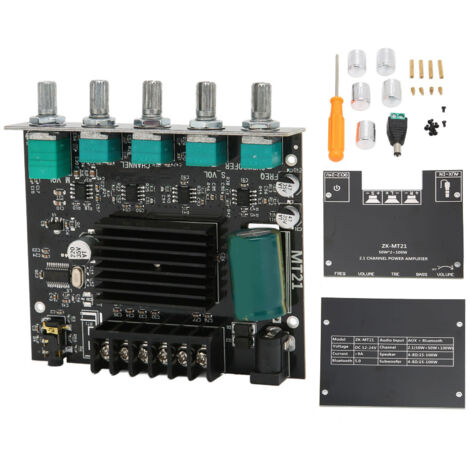 Amplificateur Audio Puissant ZKMT21, Carte Ampli BT Haute Fidélité, 12-24V pour Enceintes 15-100W 4-8Ω (1/5)