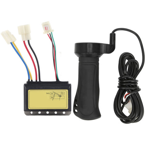 Ensemble Poignée de Commande pour Vélo Électrique 12V 250W avec Câble Allongé et Contrôleur à Balais 3 Fils (1/5)
