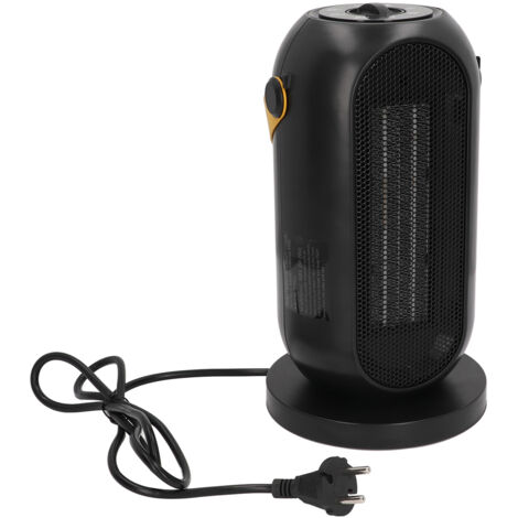 Radiateur oscillant électrique avec poignée en similicuir, protection surchauffe et basculement, ventilateur chauffant pour bureau et maison, prise UE 220V (1/5)