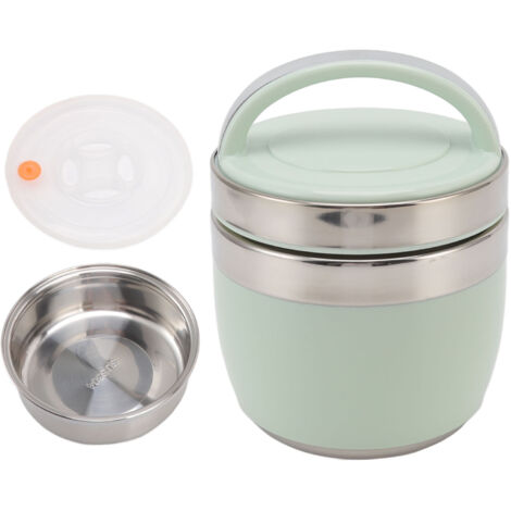 Boîte-repas isotherme 1,2L en acier inoxydable 304 pour enfants, ados et adultes - Contenant déjeuner isolant vert (1/5)