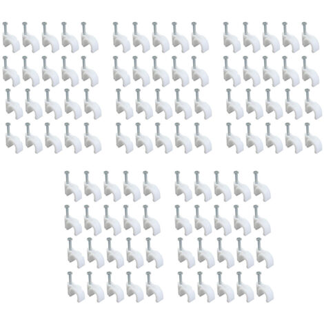 100 attaches murales pour câbles ronds en acier 5mm - Organisation des fils électriques (1/5)