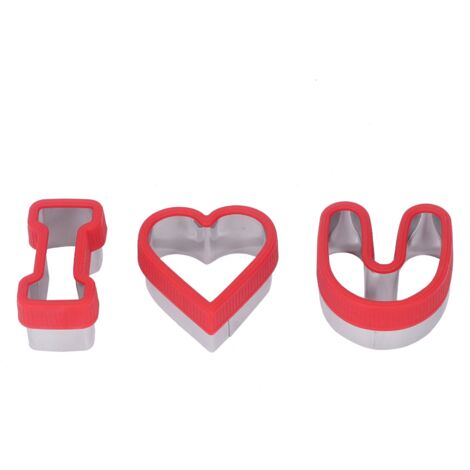 3 Moules à Biscuits en Acier Inoxydable pour Saint-Valentin, Formes à Gâteau et Emporte-Pièces Légumes (1/5)