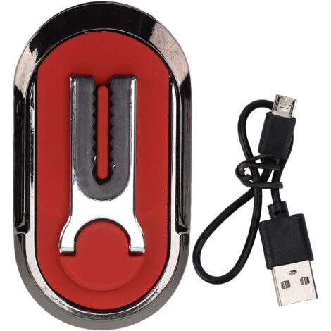 Support de Téléphone pour Voiture avec Allume-Cigare Rechargeable et Câble de Charge, Porte-Téléphone avec Anneau Rouge
