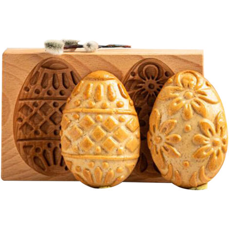 Emporte-pièce en Bois pour Biscuits Moule à Gâteau Sculpté Tampon à Biscuits DIY pour Pâtisserie Maison (1/5)