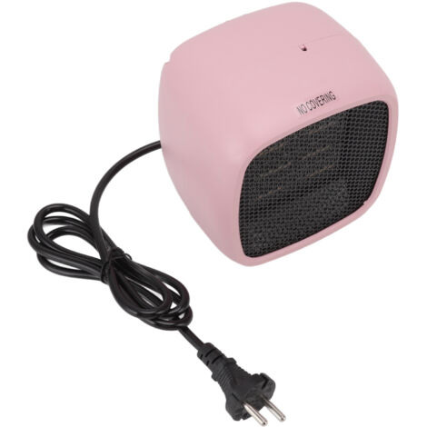 Chauffage d'appoint portable rose 220V - Ventilateur chauffant mini pour bureau et maison (1/5)