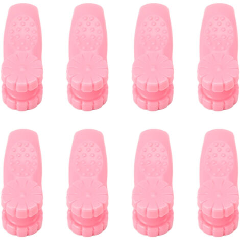 8 Pièces Clip d'Acupression pour Main en Plastique, Outil de Points de Pression pour Migraine et Maux de Tête, Rose (1/5)