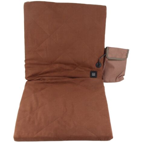 Coussin chauffant électrique pliable avec dossier pour camping, pêche, chasse - Couverture chauffante siège stade