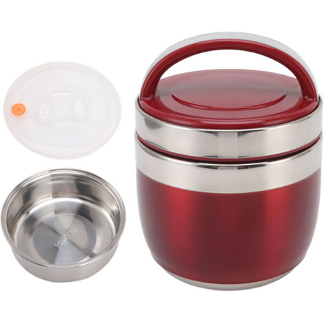 Boîte-repas isotherme 1,2L en acier inoxydable 304 pour enfants, ados et adultes - Rouge (1/5)