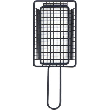 Panier Frite Inox Acier Inoxydable Grade Alimentaire Support Frite Passoire Friture avec Poignée pour Restaurant Maison Rectangle Court (1/5)