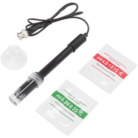 Électrode pH avec connecteur BNC, haute sensibilité, mesure précise et stable, sonde noire pour aquariums