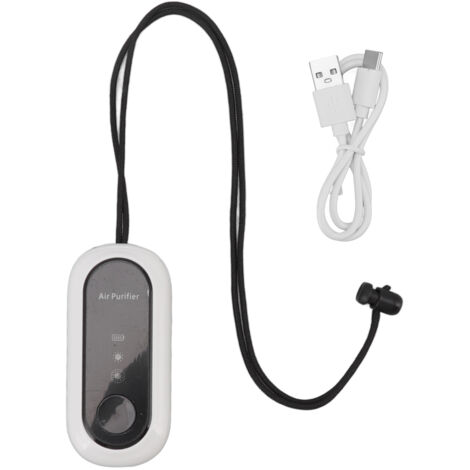 Collier Purificateur d'Air USB Rechargeable, Ioniseur Portable Négatif pour Bureau Voiture Voyage