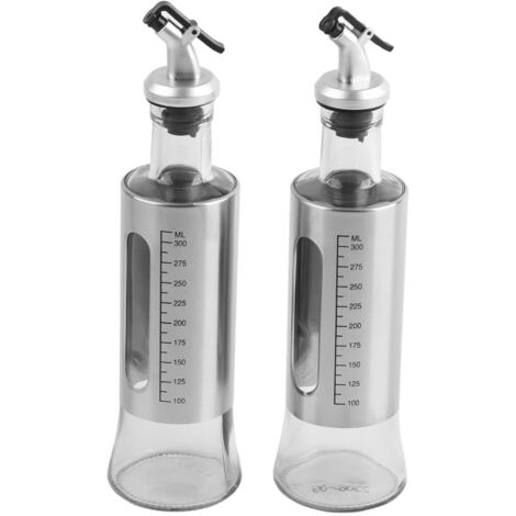 2 Bouteilles à Huile 300ml avec Échelle Épaissie et Design Visuel pour Cuisine (1/5)