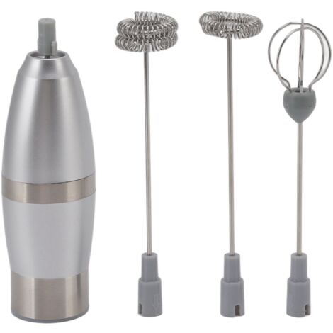 Mousseur à Lait Électrique Portable, Mélangeur à Boissons avec Fouet en Acier Inoxydable, Fonctionne sur Piles (1/5)