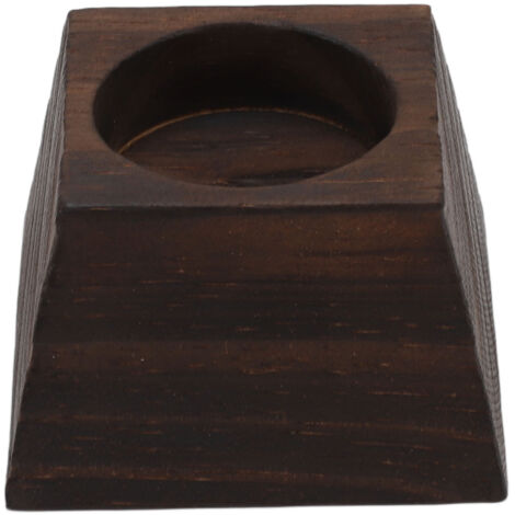 Porte-bougie Trapèze Bois Rétro Décoration de Table Noël Mariage Noir (1/5)