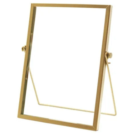 Cadre Photo Verre Transparent avec Support Métal pour Fleurs Séchées, Décoration de Table 6 Pouces (1/5)