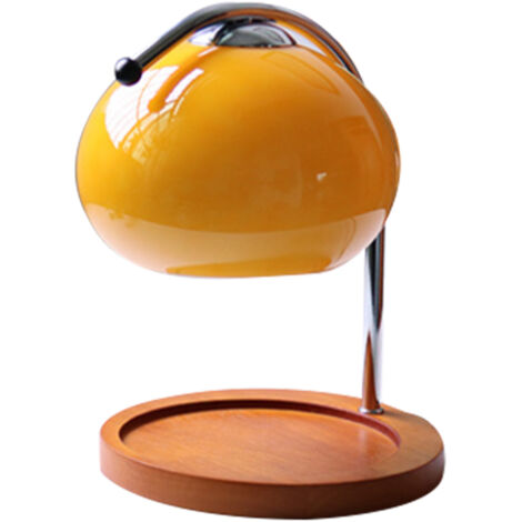 Lampe à parfum chauffante en verre avec plateau en bois rétro - 220V EU - Éclairage d'ambiance pour chambre et table de chevet (1/5)