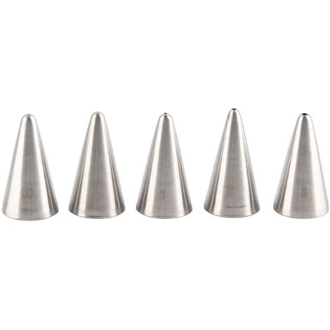 Ensemble de 5 Douilles en Acier Inoxydable pour Décoration de Gâteaux, Cupcakes et Biscuits (1/5)