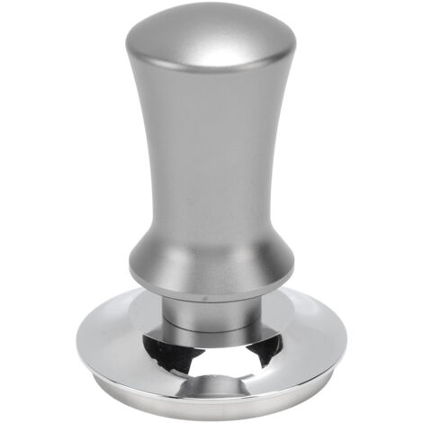 Presse à café en acier inoxydable 58mm, tamper à pression constante pour mouture, accessoire barista argenté (1/5)