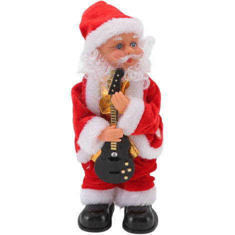 Poupée musicale de Noël - Vieil homme dansant avec guitare, décoration festive et cadeau amusant (1/5)