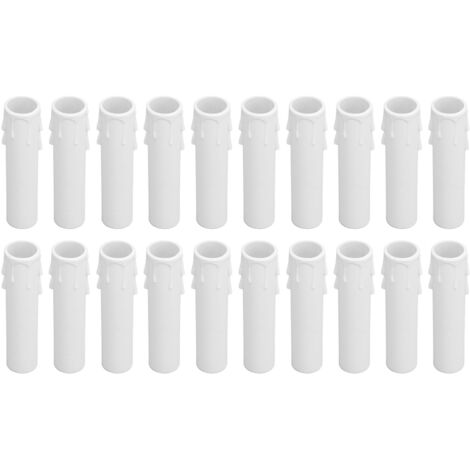 20 pièces manchons bougies 4 pouces imitation goutte cire douille E12 pour lustre décoratif