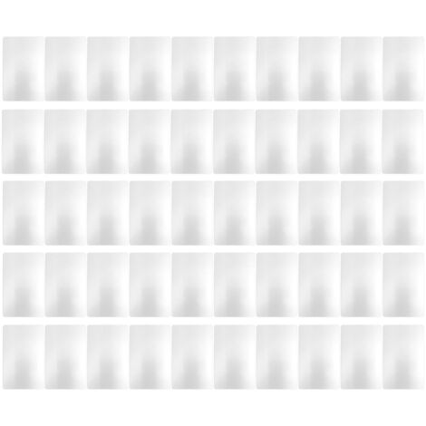 50 Feuilles de Cartes de Visite en Aluminium Transfert Thermique DIY Fournitures Artisanales Blanc Nacré (1/5)