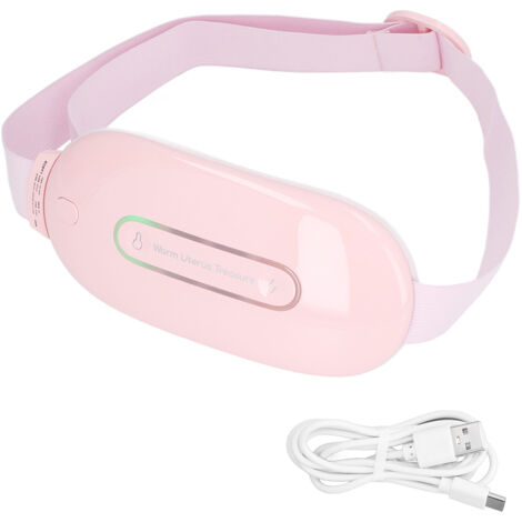 Ceinture chauffante électrique menstruelle 3 vitesses, chauffage rapide, massage intelligent pour femmes - Rose (1/5)