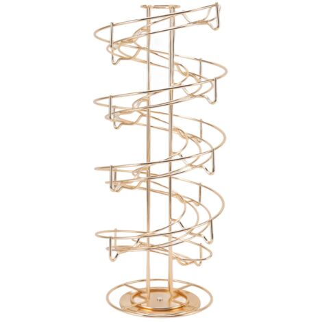 Support à capsules de café rotatif 360° en acier inoxydable doré pour café (1/5)