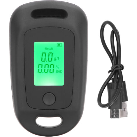 Alcootest USB Rechargeable Portable - Détecteur d'Alcool Haute Précision avec Écran LCD Noir (1/5)