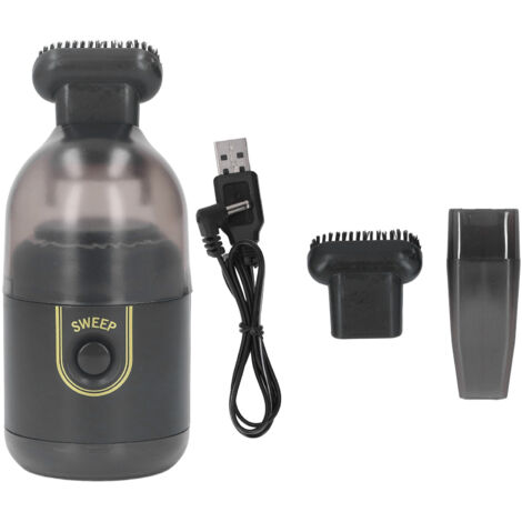 Aspirateur Main Mini Sans Fil Rechargeable USB pour Voiture Maison Bureau Noir Portable (1/5)