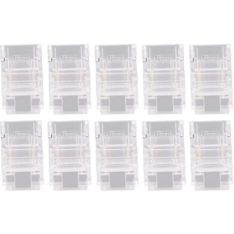 10 Connecteurs de Bande LED 2 Broches 8mm, Jonction sans Soudure pour Ruban LED COB, Lot de 10 Pièces (1/5)