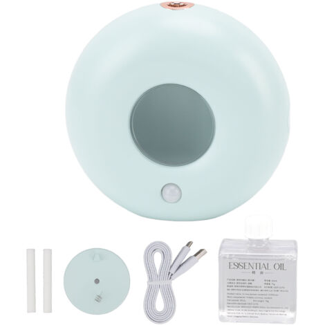 Mini Diffuseur d'Aromathérapie USB Donut, Capteur Intelligent Humidificateur d'Huiles Essentielles Vert (1/5)