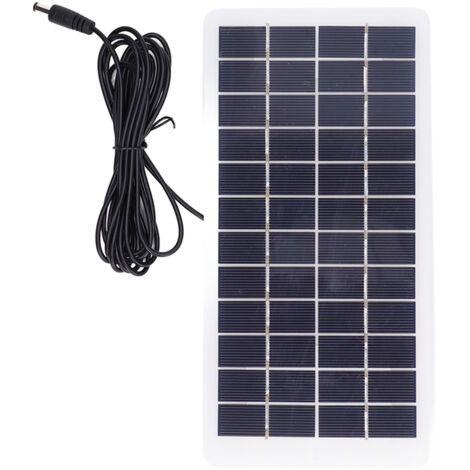 Panneau solaire portable 5W 12V en polysilicium, haute transmission lumineuse, avec interface DC pour batterie 3.7V (1/5)