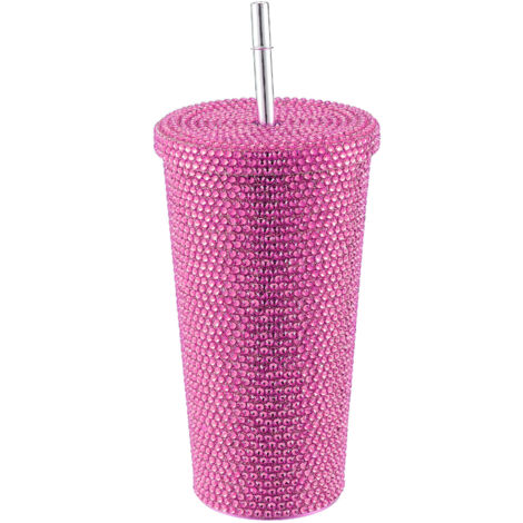 Gourde Isotherme 500ml en Acier Inox avec Strass pour Femme - Bouteille d'Eau Élégante (1/5)