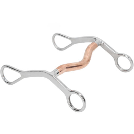 Mors de filet pour chevaux en acier inoxydable, résistant à l'usure et à la corrosion, idéal pour le dressage équestre et l'équitation de ferme. (1/5)